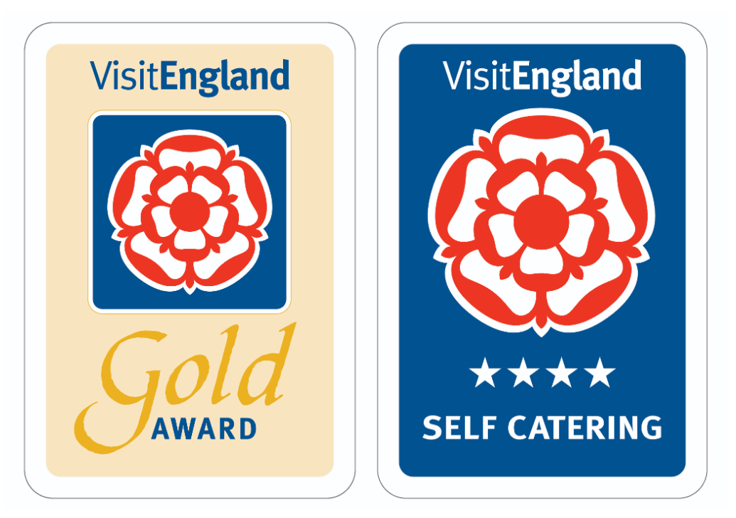 Screenshot 2026-04-22 101443 VisitEngland Gold Award and four-star self-catering badges