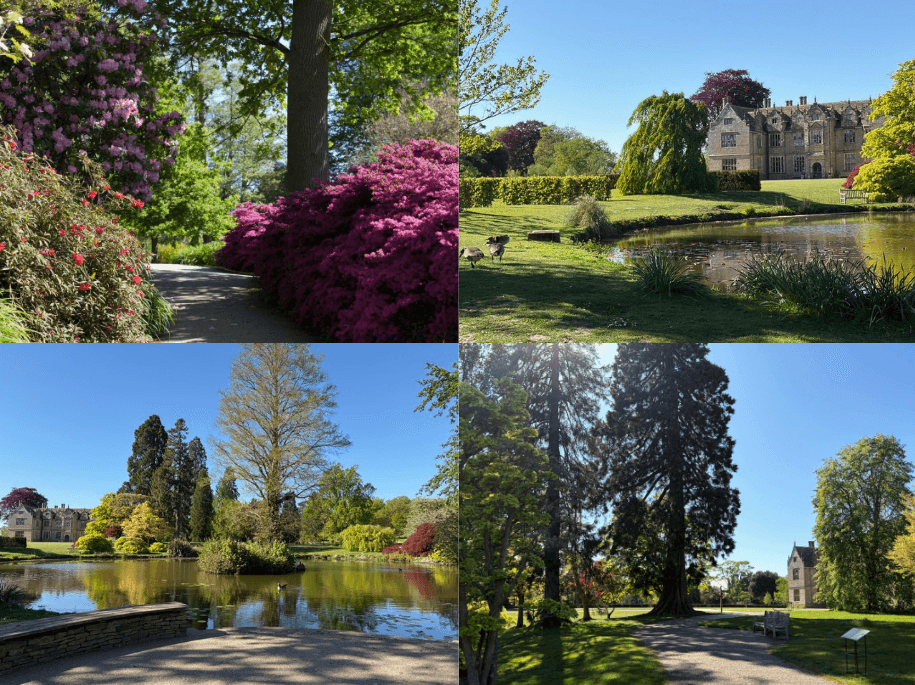 Self-Catering Holiday Cottage Accommodation In Sussex Collage of Wakehurst showing colourful gardens, woodland, lakes and the historic mansion