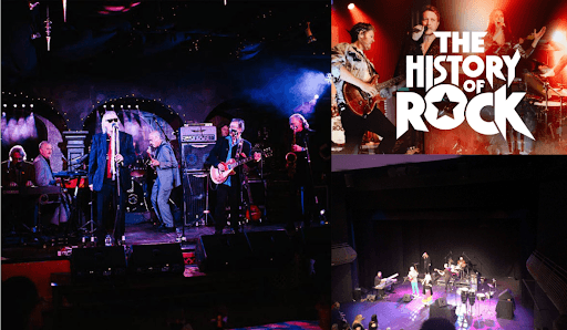Self-Catering Holiday Cottage Accommodation In Sussex The History of Rock live band performance with musicians on stage